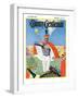 "Drum Major," Country Gentleman Cover, October 1, 1932-Hallman-Framed Giclee Print