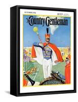 "Drum Major," Country Gentleman Cover, October 1, 1932-Hallman-Framed Stretched Canvas