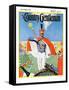 "Drum Major," Country Gentleman Cover, October 1, 1932-Hallman-Framed Stretched Canvas