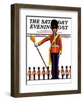 "Drum Major," Saturday Evening Post Cover, October 27, 1934-Edgar Franklin Wittmack-Framed Giclee Print