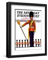 "Drum Major," Saturday Evening Post Cover, October 27, 1934-Edgar Franklin Wittmack-Framed Giclee Print