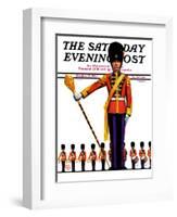 "Drum Major," Saturday Evening Post Cover, October 27, 1934-Edgar Franklin Wittmack-Framed Giclee Print