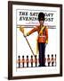 "Drum Major," Saturday Evening Post Cover, October 27, 1934-Edgar Franklin Wittmack-Framed Giclee Print