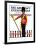 "Drum Major," Saturday Evening Post Cover, October 27, 1934-Edgar Franklin Wittmack-Framed Giclee Print