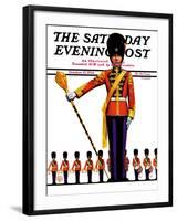 "Drum Major," Saturday Evening Post Cover, October 27, 1934-Edgar Franklin Wittmack-Framed Giclee Print