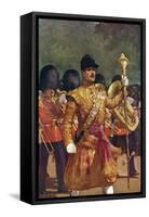 Drum-Major-Christopher Clark-Framed Stretched Canvas