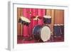 Drum Set, Retro-null-Framed Art Print