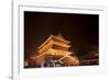 Drum Tower at Night-Paul Souders-Framed Photographic Print