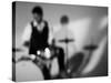 Drummer 1 BW-John Gusky-Stretched Canvas