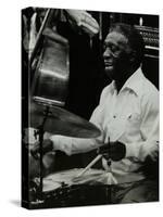 Drummer Art Blakey Playing at the Forum Theatre, Hatfield, Hertfordshire, 1978-Denis Williams-Stretched Canvas