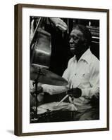 Drummer Art Blakey Playing at the Forum Theatre, Hatfield, Hertfordshire, 1978-Denis Williams-Framed Photographic Print