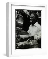 Drummer Art Blakey Playing at the Forum Theatre, Hatfield, Hertfordshire, 1978-Denis Williams-Framed Photographic Print