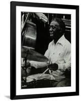 Drummer Art Blakey Playing at the Forum Theatre, Hatfield, Hertfordshire, 1978-Denis Williams-Framed Photographic Print