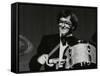 Drummer Barrett Deems Playing in Stevenage, Hertfordshire, 1984-Denis Williams-Framed Stretched Canvas