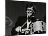 Drummer Barrett Deems Playing in Stevenage, Hertfordshire, 1984-Denis Williams-Mounted Premium Photographic Print