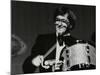 Drummer Barrett Deems Playing in Stevenage, Hertfordshire, 1984-Denis Williams-Mounted Photographic Print