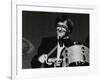 Drummer Barrett Deems Playing in Stevenage, Hertfordshire, 1984-Denis Williams-Framed Photographic Print