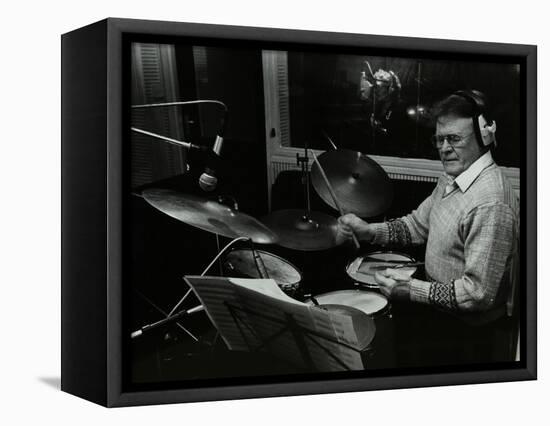 Drummer Bobby Orr at the Ted Taylor Recording Studio, London, 12 January 1988-Denis Williams-Framed Stretched Canvas