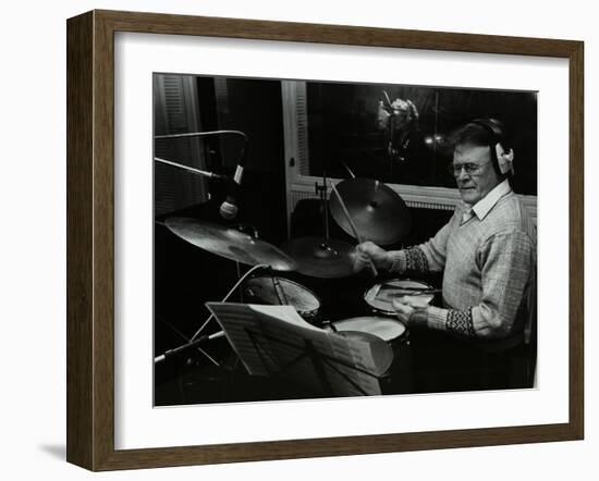 Drummer Bobby Orr at the Ted Taylor Recording Studio, London, 12 January 1988-Denis Williams-Framed Photographic Print