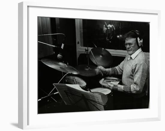 Drummer Bobby Orr at the Ted Taylor Recording Studio, London, 12 January 1988-Denis Williams-Framed Photographic Print