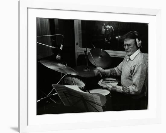 Drummer Bobby Orr at the Ted Taylor Recording Studio, London, 12 January 1988-Denis Williams-Framed Photographic Print