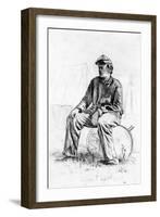 Drummer Boy Taking a Rest During the Civil War-Edwin Austin Forbes-Framed Giclee Print