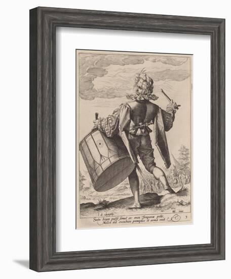 Drummer, engraved by Jacques II de Gheyn, 1587-Hendrik Goltzius-Framed Giclee Print