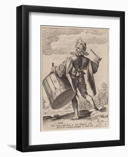 Drummer, engraved by Jacques II de Gheyn, 1587-Hendrik Goltzius-Framed Giclee Print