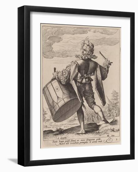 Drummer, engraved by Jacques II de Gheyn, 1587-Hendrik Goltzius-Framed Giclee Print