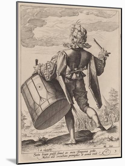 Drummer, engraved by Jacques II de Gheyn, 1587-Hendrik Goltzius-Mounted Giclee Print