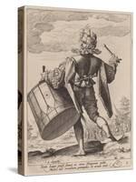 Drummer, engraved by Jacques II de Gheyn, 1587-Hendrik Goltzius-Stretched Canvas