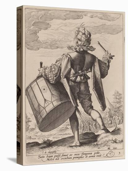 Drummer, engraved by Jacques II de Gheyn, 1587-Hendrik Goltzius-Stretched Canvas