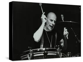 Drummer Eric Delaney Playing at the Forum Theatre, Hatfield, Hertfordshire, 1983-Denis Williams-Stretched Canvas