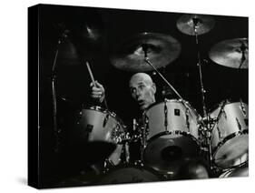 Drummer Eric Delaney Playing at the Forum Theatre, Hatfield, Hertfordshire, 6 May 1983-Denis Williams-Stretched Canvas