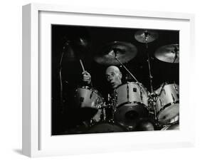 Drummer Eric Delaney Playing at the Forum Theatre, Hatfield, Hertfordshire, 6 May 1983-Denis Williams-Framed Photographic Print