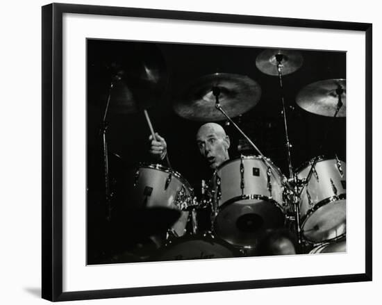 Drummer Eric Delaney Playing at the Forum Theatre, Hatfield, Hertfordshire, 6 May 1983-Denis Williams-Framed Photographic Print