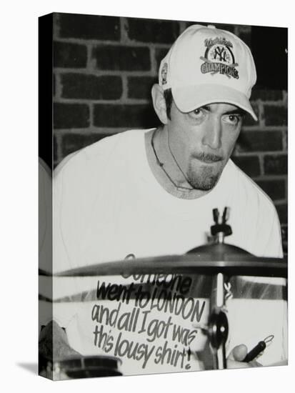 Drummer Gene Calderazzo at the Fairway, Welwyn Garden City, Hertfordshire, 8 December 1996-Denis Williams-Stretched Canvas