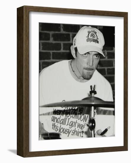 Drummer Gene Calderazzo at the Fairway, Welwyn Garden City, Hertfordshire, 8 December 1996-Denis Williams-Framed Photographic Print