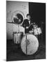 Drummer Gene Krupa Performing at Gjon Mili's Studio-Gjon Mili-Mounted Premium Photographic Print