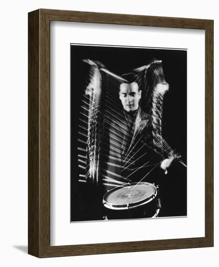 Drummer Gene Krupa Performing at Gjon Mili's Studio-Gjon Mili-Framed Photographic Print