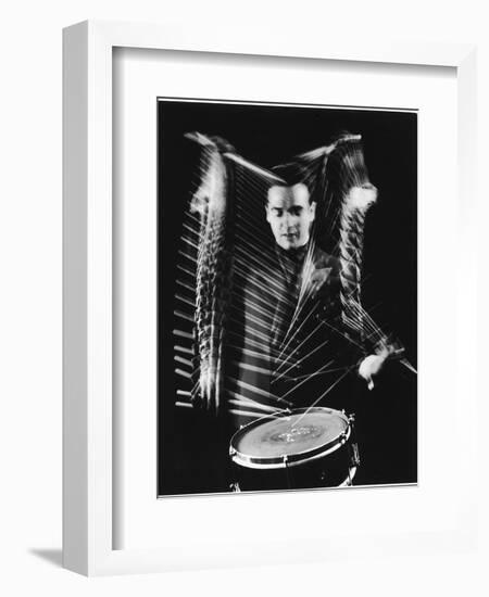 Drummer Gene Krupa Performing at Gjon Mili's Studio-Gjon Mili-Framed Photographic Print