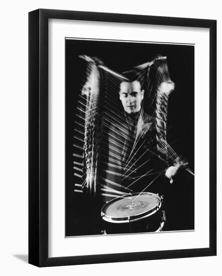 Drummer Gene Krupa Performing at Gjon Mili's Studio-Gjon Mili-Framed Photographic Print