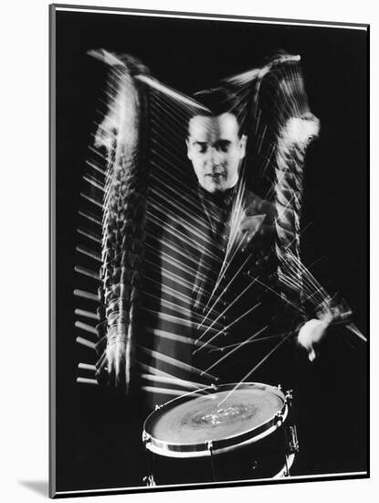 Drummer Gene Krupa Performing at Gjon Mili's Studio-Gjon Mili-Mounted Photographic Print