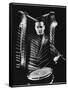 Drummer Gene Krupa Performing at Gjon Mili's Studio-Gjon Mili-Framed Stretched Canvas