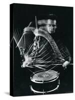 Drummer Gene Krupa Playing Drum at Gjon Mili's Studio-Gjon Mili-Stretched Canvas