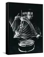 Drummer Gene Krupa Playing Drum at Gjon Mili's Studio-Gjon Mili-Framed Stretched Canvas