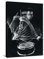 Drummer Gene Krupa Playing Drum at Gjon Mili's Studio-Gjon Mili-Stretched Canvas