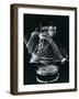 Drummer Gene Krupa Playing Drum at Gjon Mili's Studio-Gjon Mili-Framed Premium Photographic Print