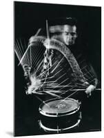 Drummer Gene Krupa Playing Drum at Gjon Mili's Studio-Gjon Mili-Mounted Premium Photographic Print