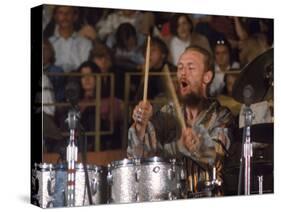 Drummer Ginger Baker of the Band Blind Faith in Concert at the Los Angeles Forum-John Olson-Stretched Canvas